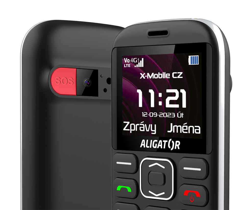 Mobilní telefon Aligator A720 4G Senior černý/červený Mobilní telefon Aligator A720 4G Senior černý/červený