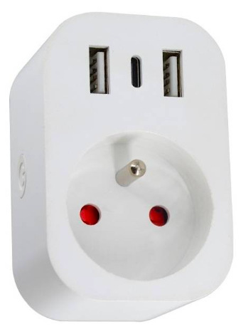 Chytrá zásuvka IMMAX NEO LITE SMART, typ E, 2x USB, 1x USB-C, TUYA bílá Chytrá zásuvka IMMAX NEO LITE SMART, typ E, 2x USB, 1x USB-C, TUYA - bílá