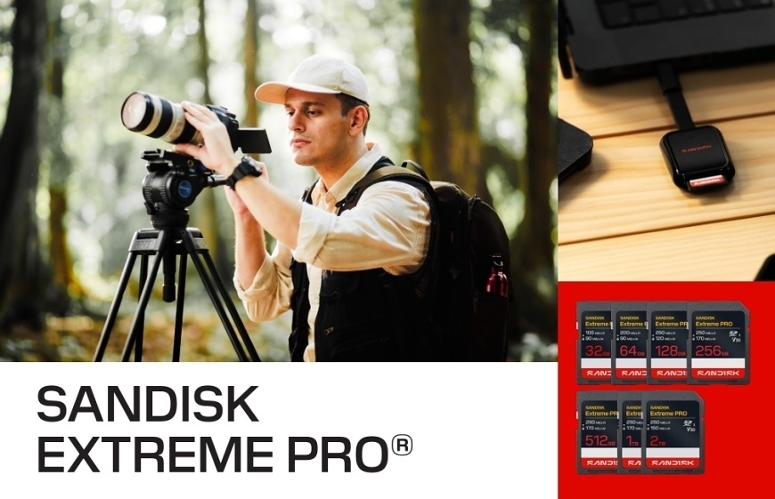 Produktová řada paměťových karet SANDISK Extreme PRO SD