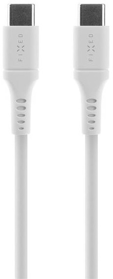 Kabel FIXED Liquid silicone USB-C/USB-C s podporou PD, 60W, 0,5m bílý