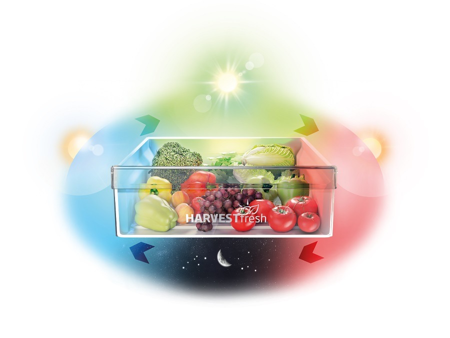 Chladnička kombinovaná Beko B5RCNA406HXB1, NoFrost, stříbrná,, přihrádka HarvestFresh