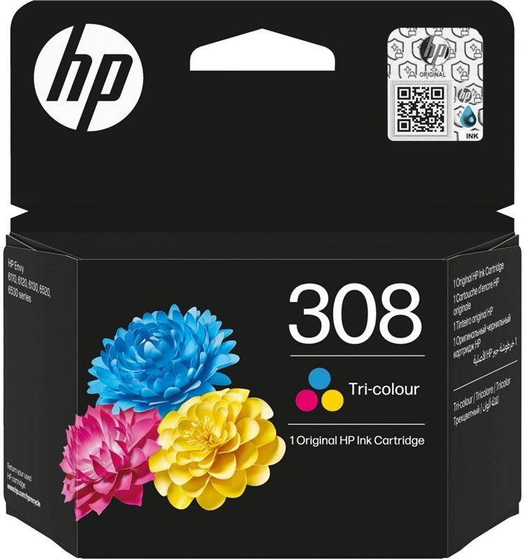 HP ink 7FP20UE, HP 308, Tri-colour