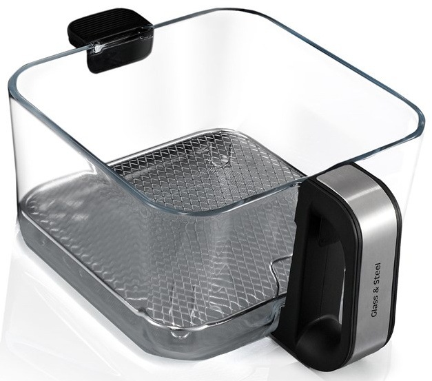 Fritéza horkovzdušná Rohnson R-2890 Glass & Steel HealthFry, 5,5 l černá