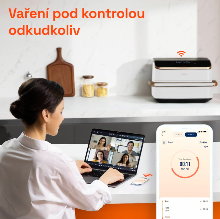 Fritéza horkovzdušná Cosori TF101S Dual Blaze TwinFry, 10 l