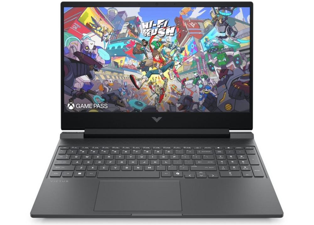 Notebook HP VICTUS 15-fa2002ncx + Game Pass předplatné na 2 měsíce šedý Notebook HP Victus 15-fa2001ncx herní obrazovka