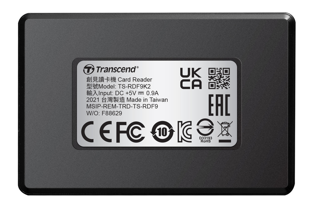 Čtečka paměťových karet Transcend RDF9, USB-A/SDHC, SDXC, microSDHC, microSDXC, CompactFlash černá Čtečka paměťových karet Transcend RDF9, USB-A/SDHC, SDXC, microSDHC, microSDXC, CompactFlash černá