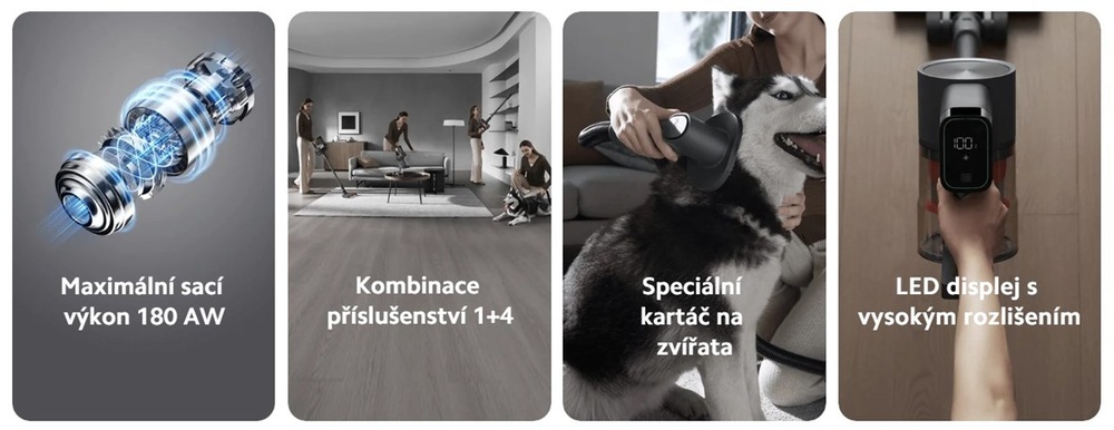 Tyčový vysavač Xiaomi Vacuum Cleaner G20 Max EU šedý