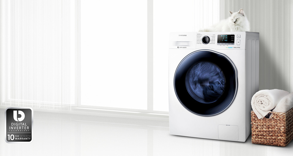Pračka se sušičkou Samsung WD90J6A10AW/LE bílá