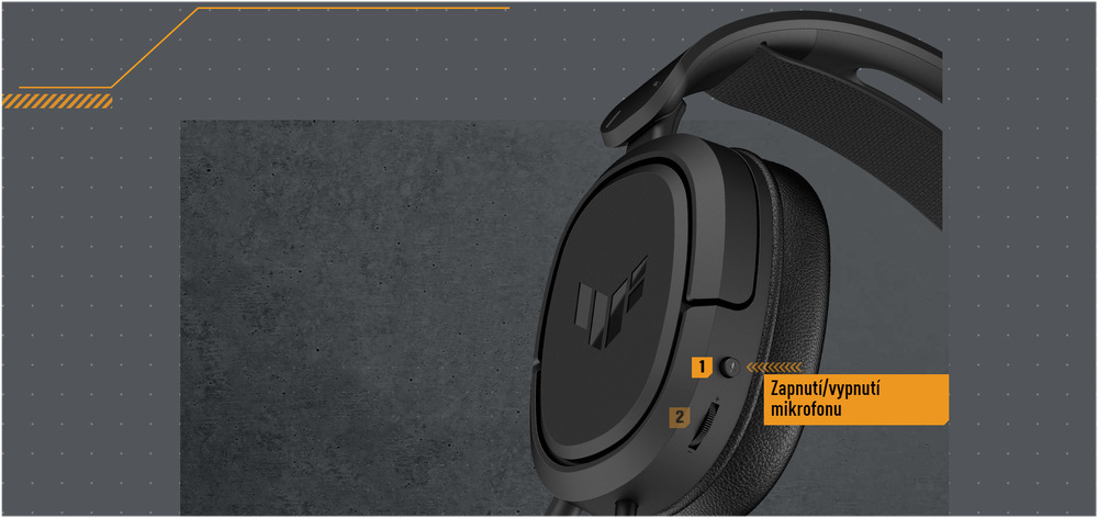 Headset Asus TUF Gaming H1 černý ASUS TUF Gaming H1