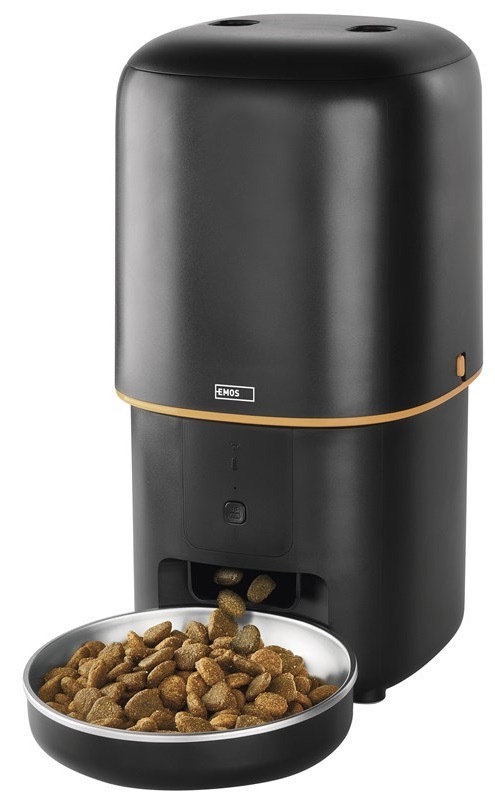 Chytré krmítko EMOS GoSmart Pet Care, 4 l, Wi-Fi černé