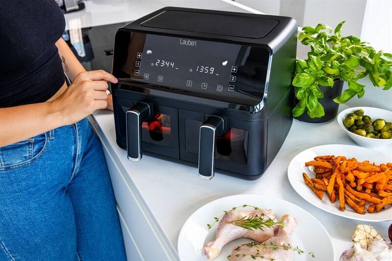 Fritéza horkovzdušná Lauben DualZone® Air Fryer 8000BC černá Fritéza horkovzdušná Lauben DualZone® Air Fryer 8000BC černá