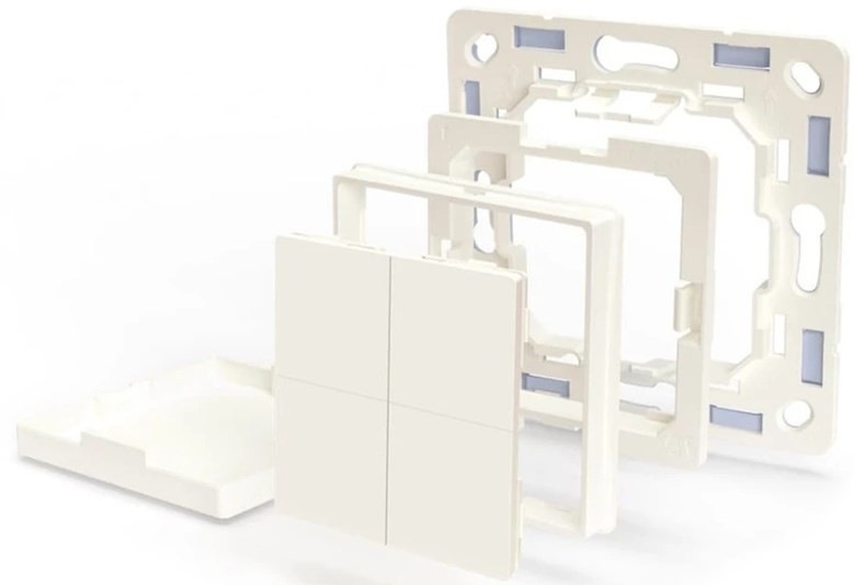 Adaptér Shelly pro BLU Wall Switch 4 (pro Shelly rámečky) - bílý