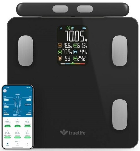 Osobní váha TrueLife FitScale W8 BT Black černá