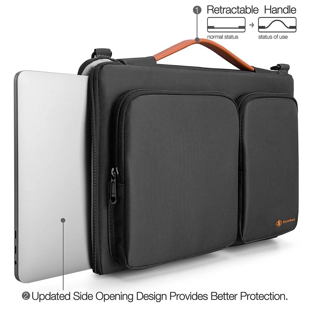 Brašna na notebook tomtoc Messenger – 16" MacBook Pro 2019/15,3" MacBook Air černá