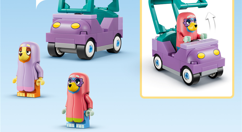 Stavebnice LEGO® Bluey 11216 Bingo, Bluey a babičky Velká začátečnická kostka, sáčky s dílky a obrázkový návod usnadňují předškolákům první stavění.