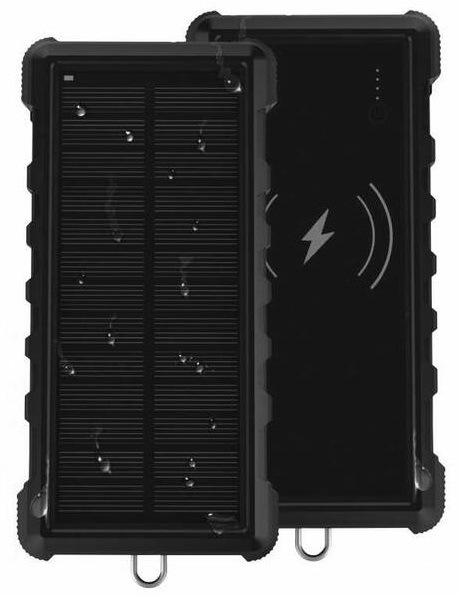 Powerbanka Viking W24W 24000 mAh, solární outdoorová černá