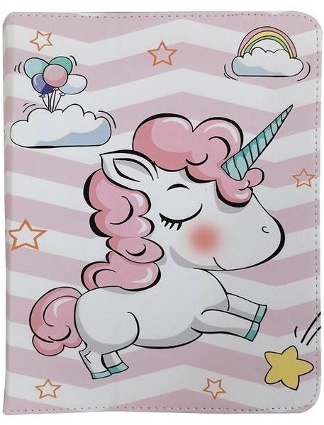 Pouzdro na tablet flipové GreenGo Sweet Unicorn na tablet 7-8"