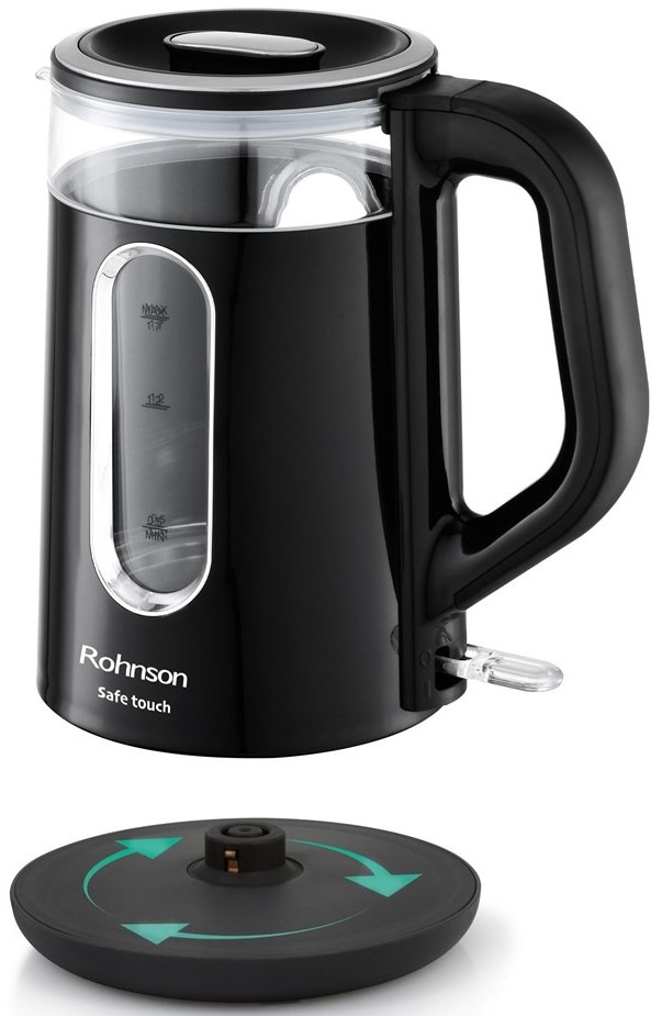 Rychlovarná konvice Rohnson R-7507 Safe Touch černá/sklo Rychlovarná konvice Rohnson R-7507 Safe Touch černá/sklo