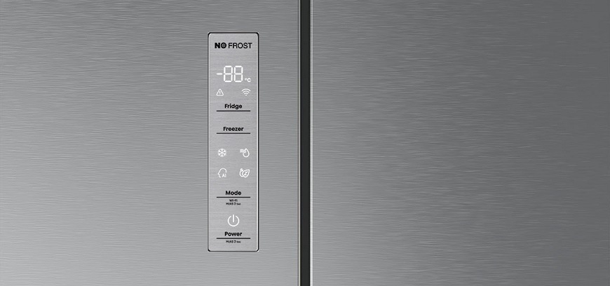 Chladnička s mrazničkou Hisense RF632N4AIC1 nerez Americká chladnička Hisense RF632N4AIC1, nerez, LED displej