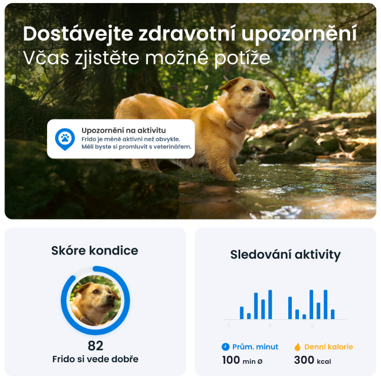 GPS lokátor Tractive DOG 6 hnědý GPS lokátor Tractive DOG 6 - hnědý