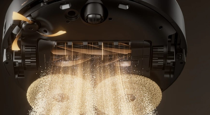 Detail spodní části robotického vysavače Mobius 60
