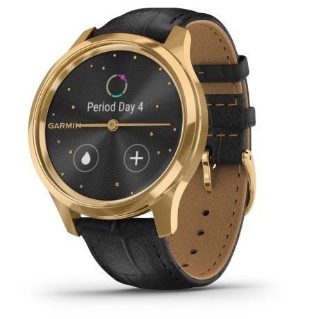 Chytré hodinky Garmin vivomove3 Luxe 24K Gold/Black Leather Band Chytré hodinky Garmin vivomove3 Luxe 24K Gold/Black Leather Band