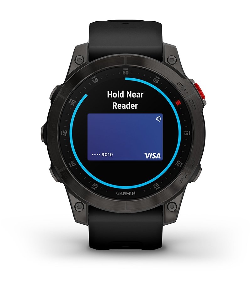 Chytré hodinky Garmin epix (Gen 2) Sapphire - Titan/White Silicone Band