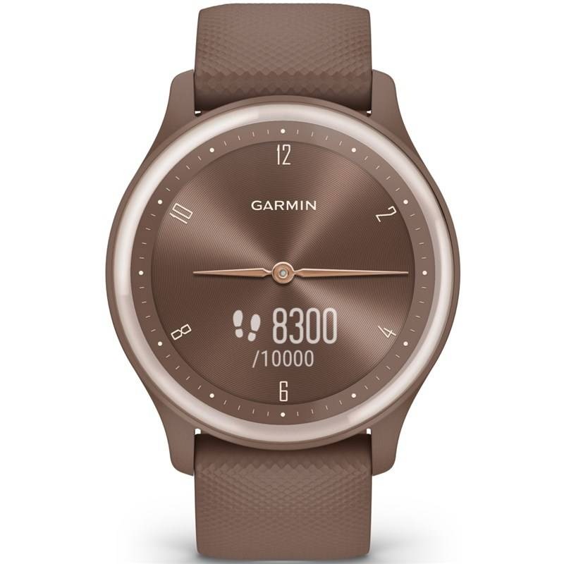 Chytré hodinky Garmin vívomove Sport - Peach Gold / Cocoa Silicone Band