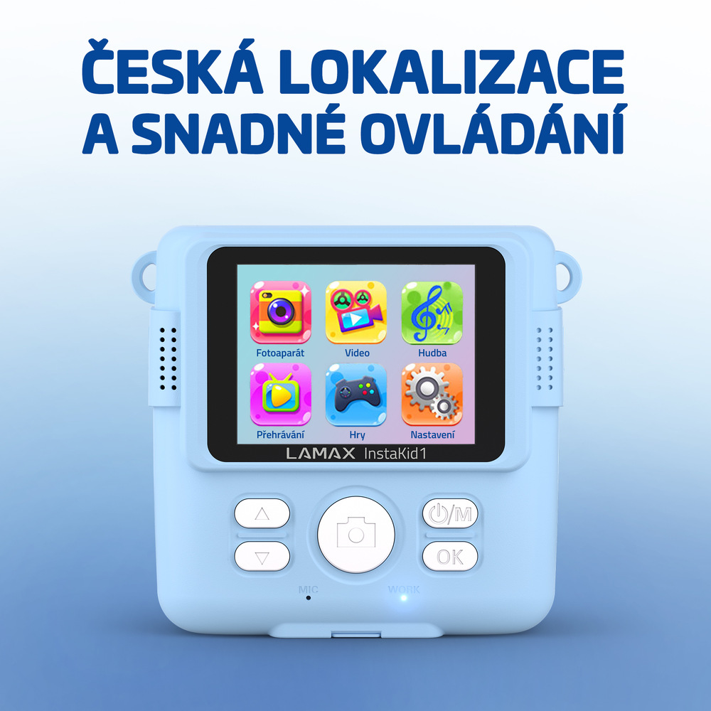 Instantní fotoaparát LAMAX InstaKid1 modrý LAMAX InstaKid1, modrá