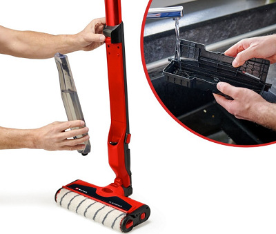 Čistič na tvrdé podlahy Einhell Power X-Change CLEANEXXO (bez baterie) 3437110 červený EIN3437110