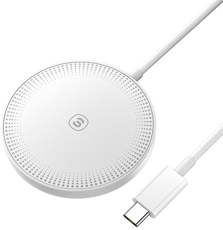 Magnetická bezdrátová nabíječka Essager 15W v bílé barvě