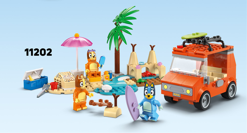 Stavebnice LEGO® Bluey 11203 Bluey a její rodinný dům Zahrada rozšiřuje možnosti hraní a umožňuje dětem využívat kostky LEGO při vymýšlení stále nových scénářů