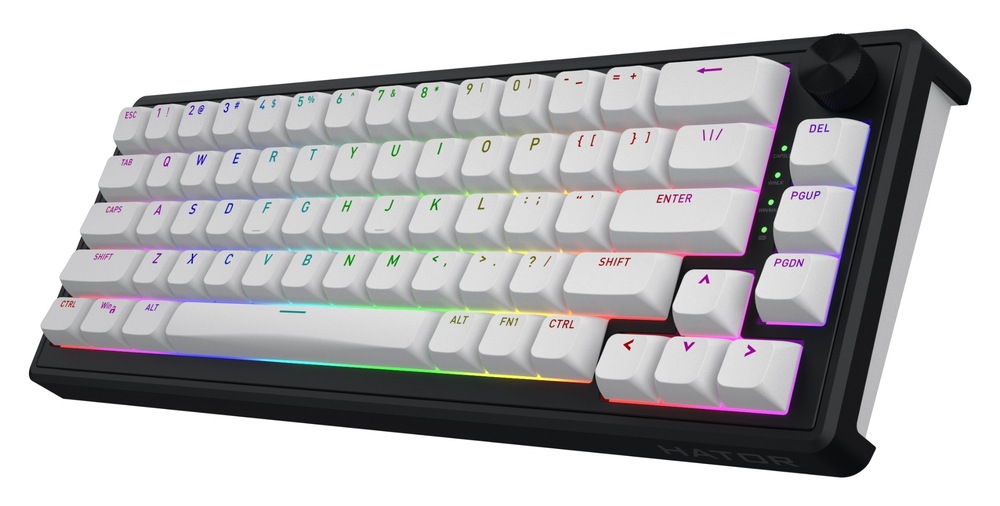 Herní klávesnice HATOR Skyfall 65 Wireless se samostatnými šipkami a RGB podsvícením