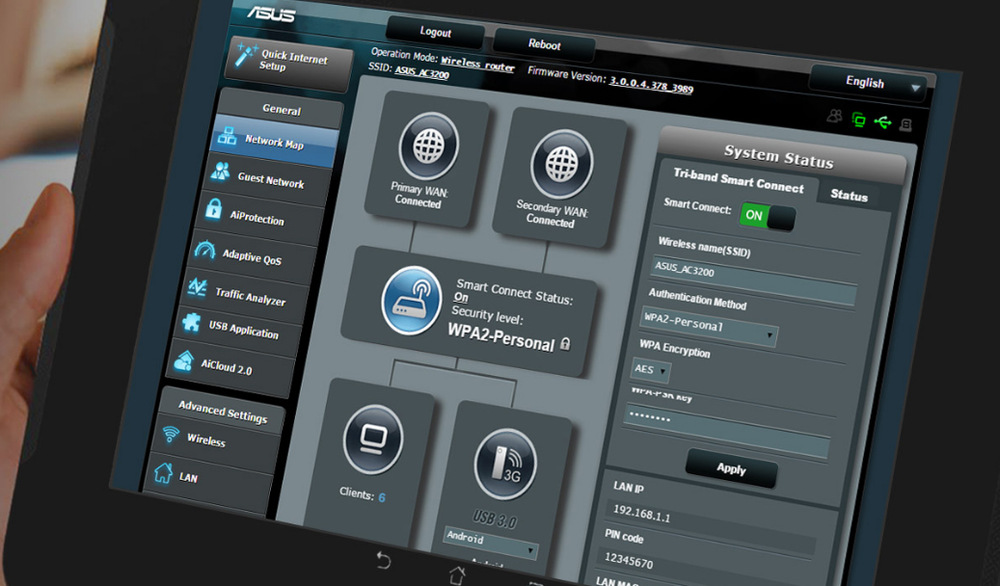 Router Asus RT-AC86U - AC2900 Dual-band Gigabit