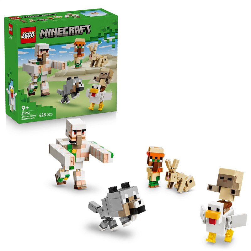 Stavebnice LEGO® Minecraft® 21592 Kuřecí žokej a útok v poušti