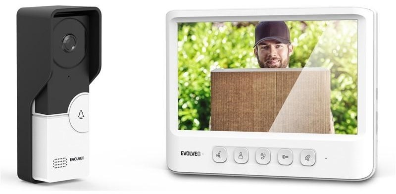 Dveřní videotelefon Evolveo DoorPhone IK06 bílý