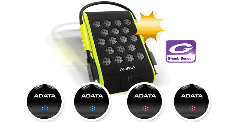 Externí pevný disk 2,5" ADATA HD720 1TB černý/zelený Externí pevný disk 2,5" ADATA HD720 1TB černý/zelený