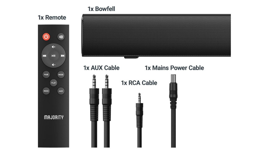 Soundbar Majority Bowfell černý Soundbar Majority Bowfell černý