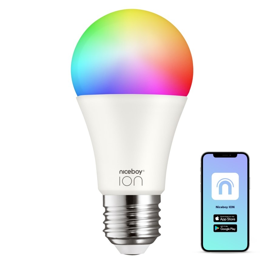 Chytrá žárovka Niceboy ION SmartBulb RGB E27, 9W