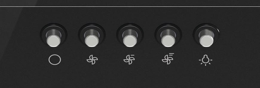 Odsavač par Gorenje Essential WHI629EB černý Odsavač par Gorenje WHI629EB, černá, detail