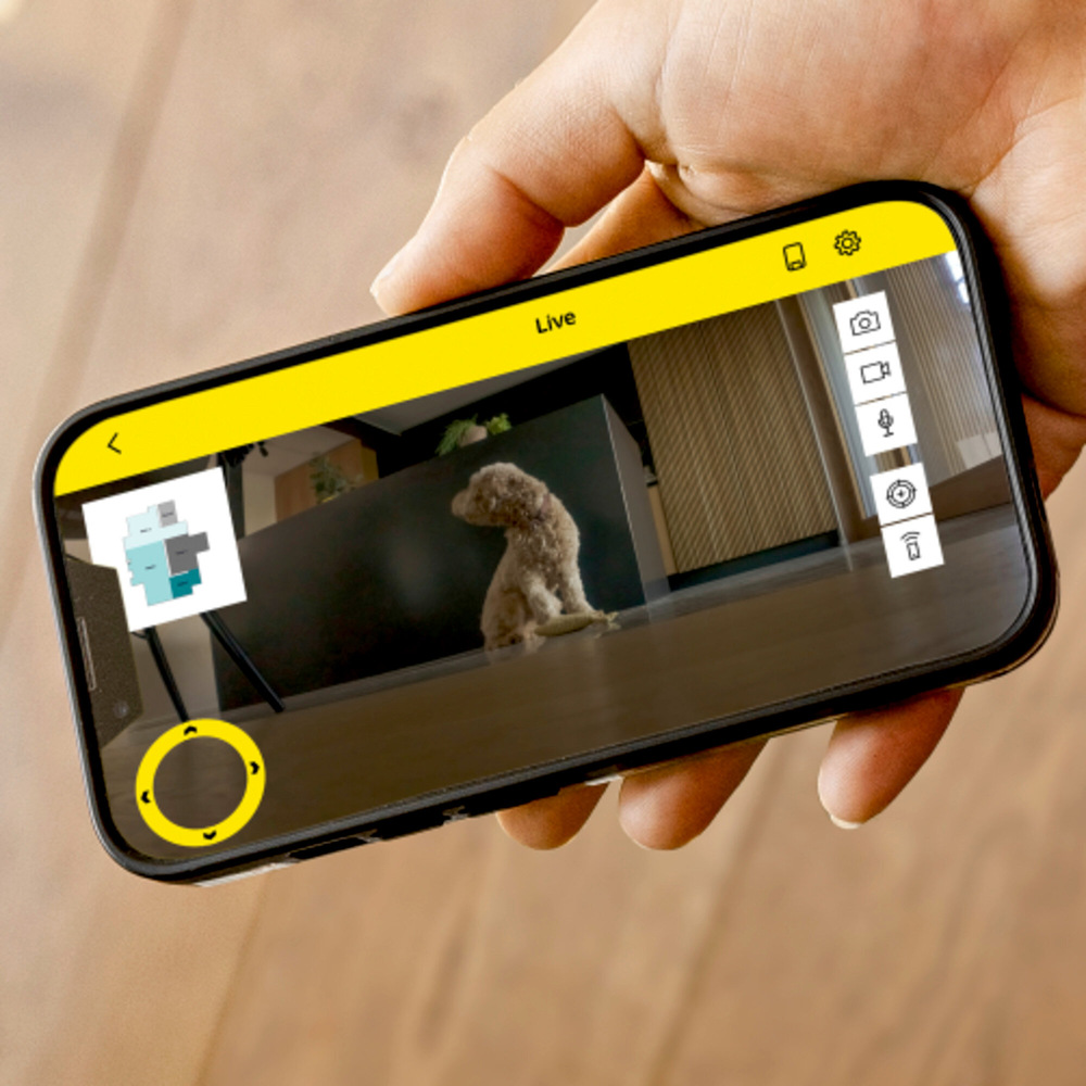 Robotický vysavač Kärcher RVF 7 Comfort černý/bílý Mobilní aplikace pro robotický vysavač Kärcher s živým náhledem místnosti