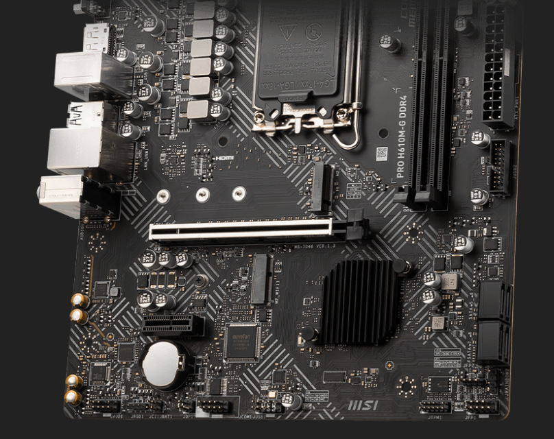 MSI PRO H610M-G podporuje technologii PCIe 4.0