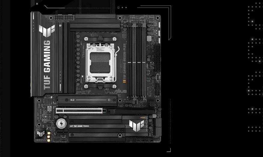 Základní deska Asus TUF Gaming B850M-PLUS Lifestylové foto Základní desky Asus TUF GAMING B850M-PLUS
