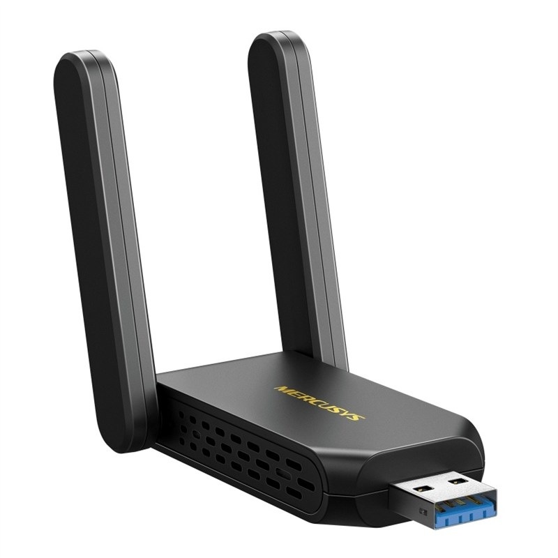 Wi‑Fi adaptér Mercusys se dvěma anténami, černá barva