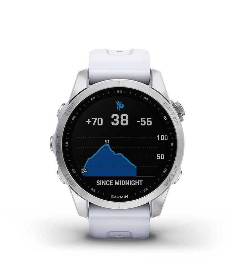 Chytré hodinky Garmin fenix 7S Glass - Silver/ White Silicone Band Chytré hodinky Garmin fenix 7S Glass - Silver/ White Silicone Band