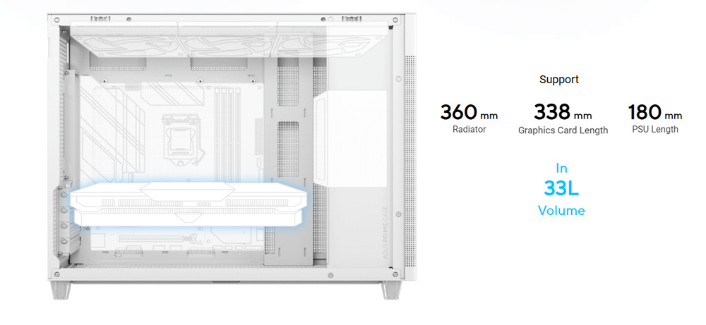 Case Asus PRIME AP201 Tempered Glass bílá Case Asus PRIME AP201 Tempered Glass bílá