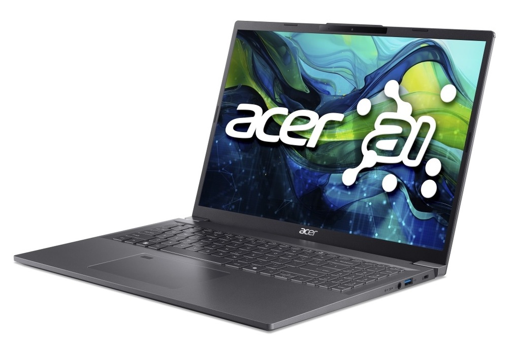 Notebook Acer Aspire 16 (A16-71M-56X9) šedý Díky nejnovějším procesoru Intel Core Ultra 5 s 16GB operační pamětí a grafikou Intel Arc Graphics se můžete soustředit na podstatnou část své práce a zbytek nechat na počítači.