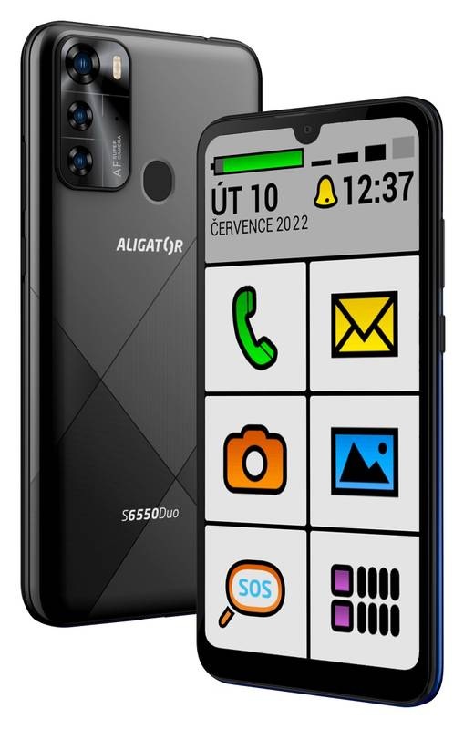 Mobilní telefon Aligator S6550 Senior černý Mobilní telefon Aligator S6550 Senior černý