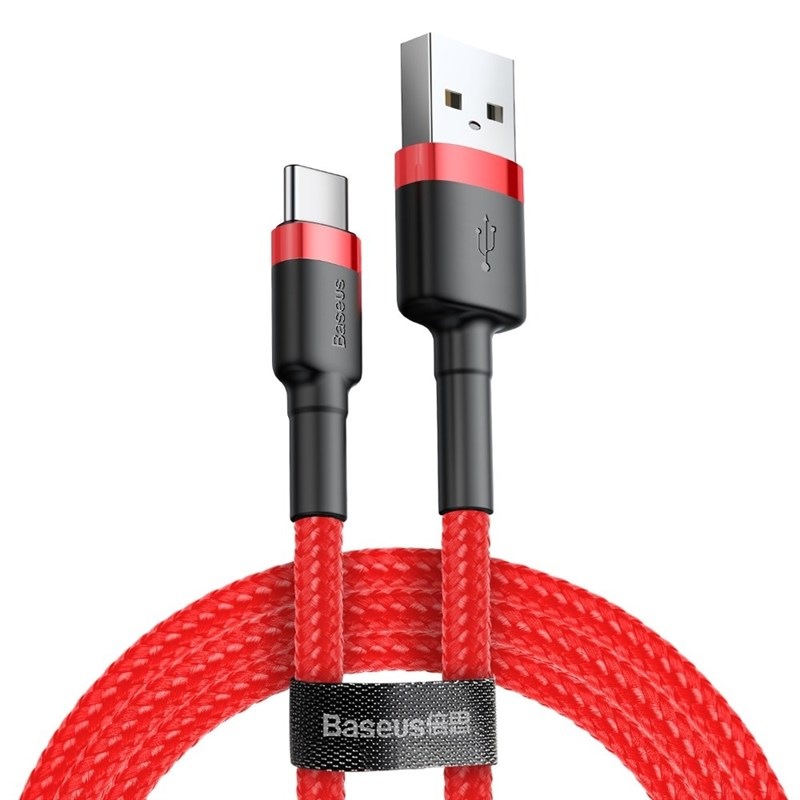 Kabel Baseus Cafule USB/USB-C, 2A, 2m černý/červený