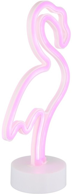 Stolní LED lampička GLOBO neon Flamingo v bílé barvě